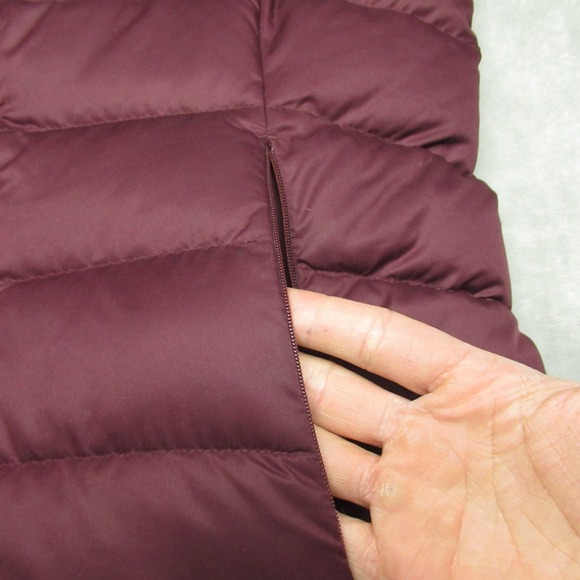 Patagonia Down Jacket Womens Medium Maroon Insulated Quilted Downtown Loft Parka - Picture 5 of 15